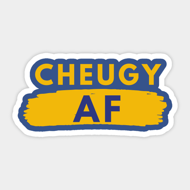 Cheugy AF - Millennial Gen Z Fashion Sticker by RecoveryTees